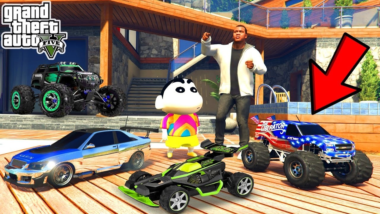GTA 5 : Franklin Gifting Toy Cars To Shinchan Doraemon & In GTA 5 in Telugu
