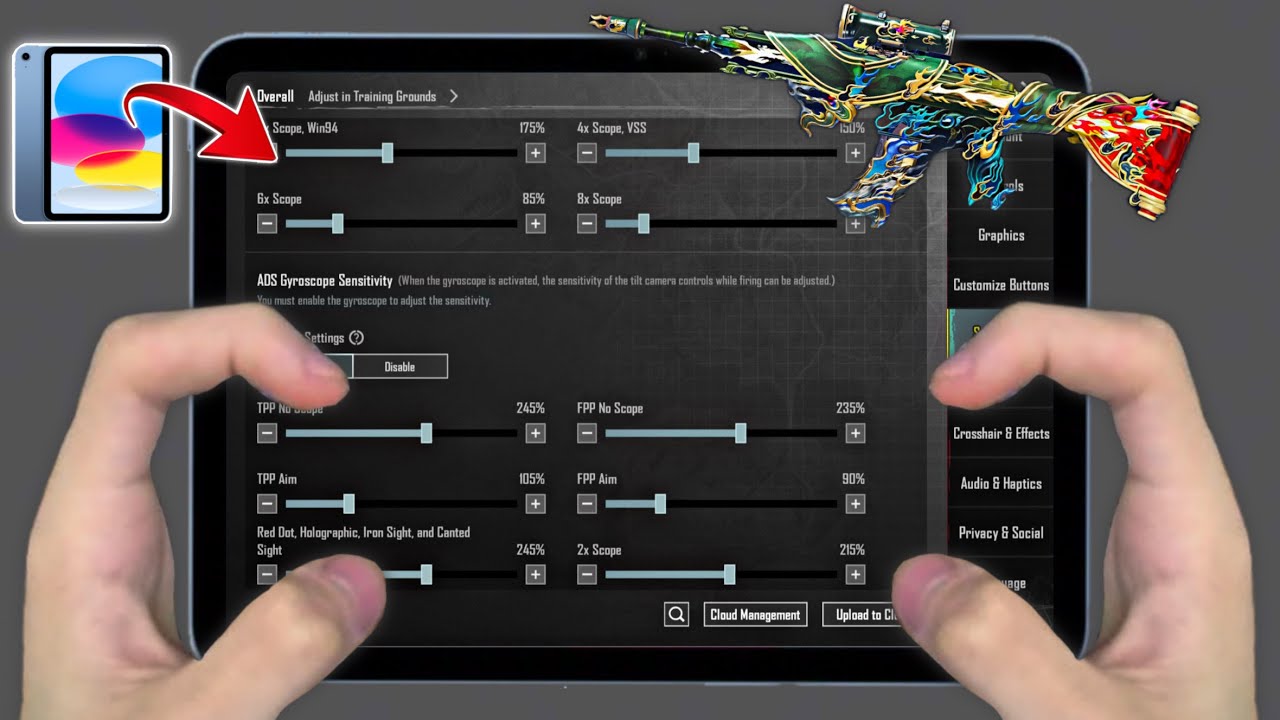 iPad 11th Gen Best Sensitivity settings for Bgmi in 2025| sensitivity and control codes🔥new update