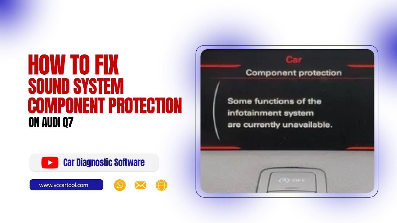 HOW TO FIX SOUND SYSTEM COMPONENT PROTECTION On AUDI Q7