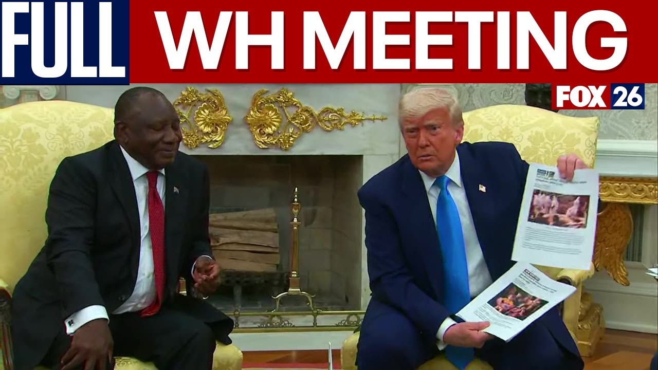 Pres. Trump confronts South African President: FULL MEETING