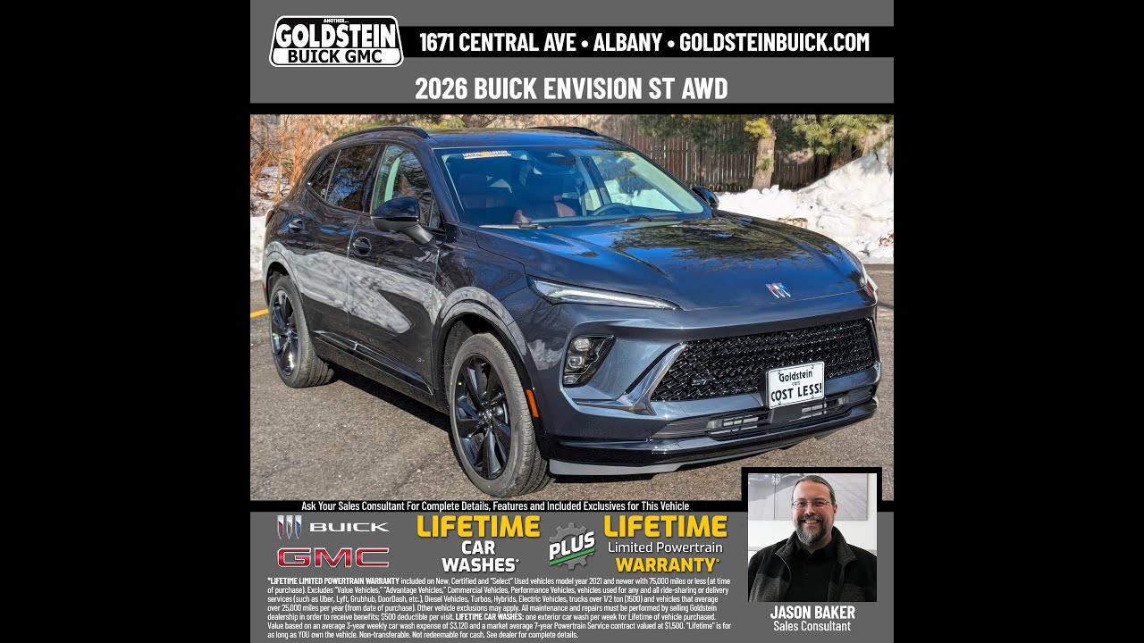 2026 Buick Envision ST AWD in Quartz Blue Metallic - NEW Tour with Jason at Goldstein Buick GMC
