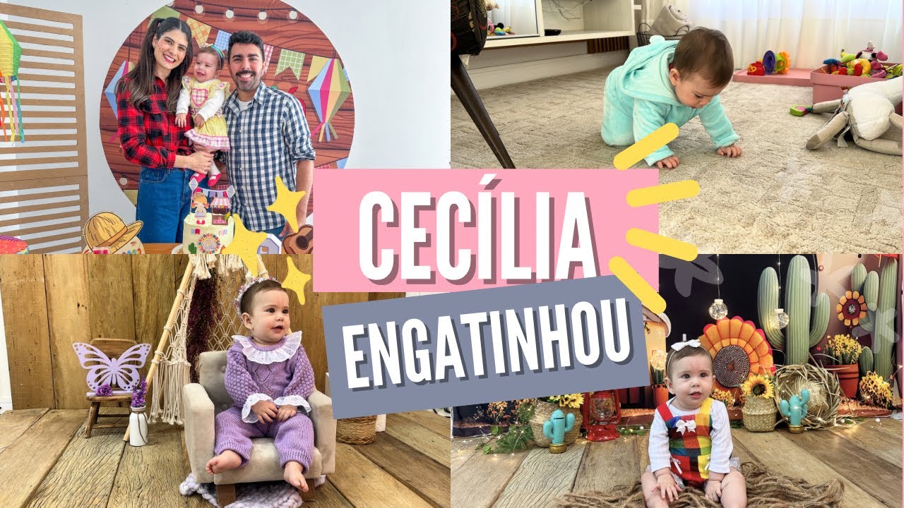 MESVERSÁRIO DE 8 MESES, FIZEMOS ARRAIÁ + CECÍLIA COMEÇOU ENGATINHAR- Thamyê Baseggio