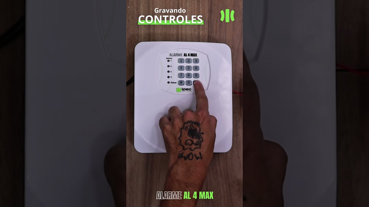 Gravando controles remoto - ALARME AL4 MAX