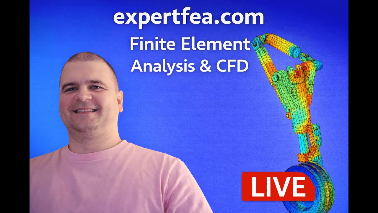LIVE Stream 15 - FEA of Touchdown of Airplane Landing Gear on Concrete - ANSYS WB Static Structural