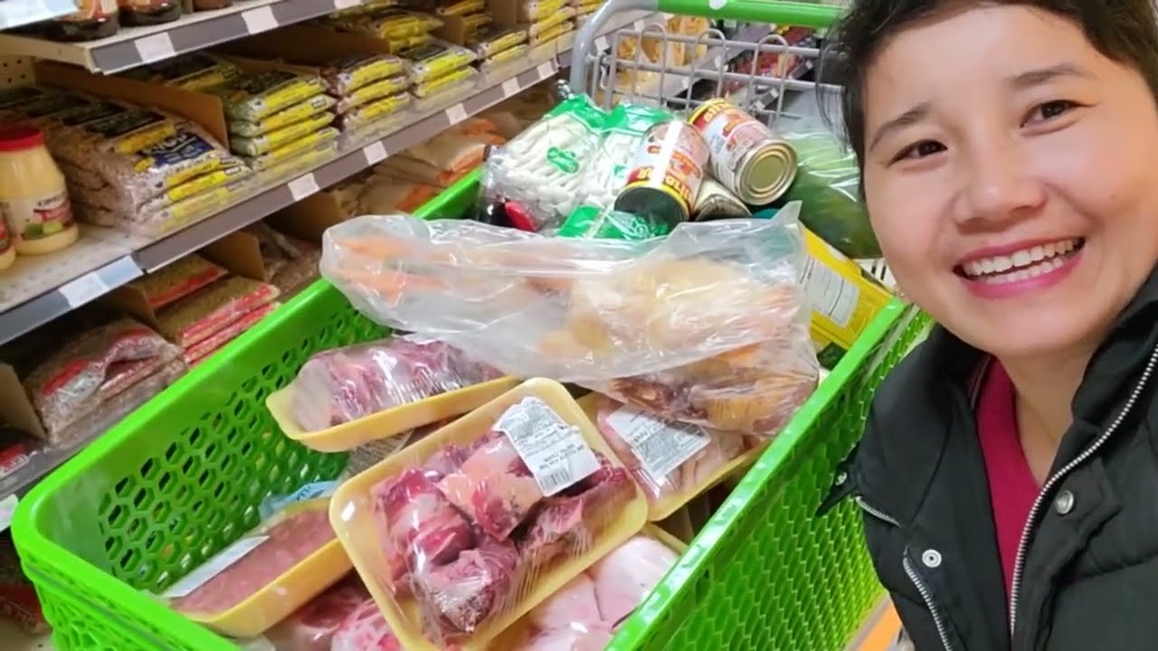ĐI CHỢ CHÂU Á,MUA THỊT BÒ, THỊT HEO, CÁ BIỂN, MỰC SỮA,  GIA VỊ MẮM MUỐI