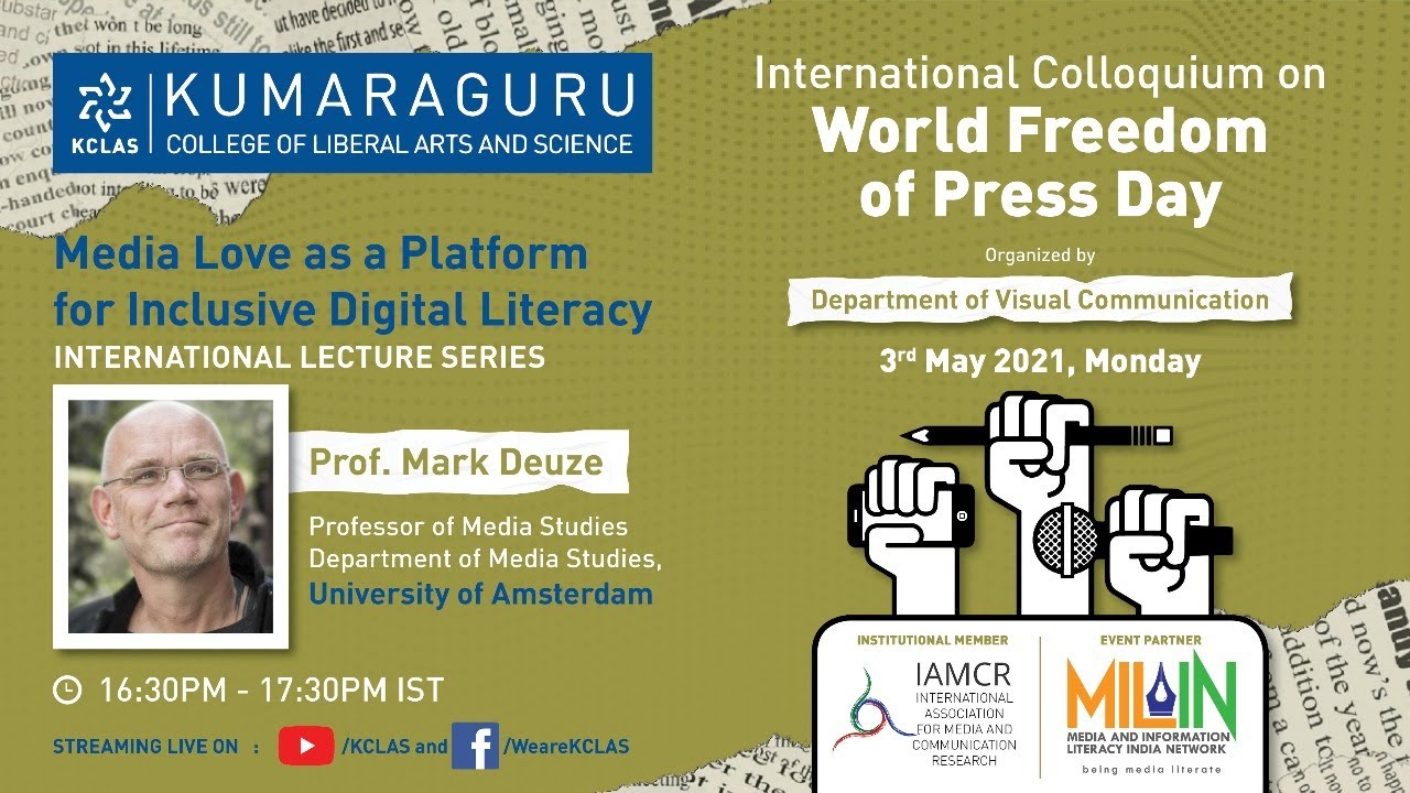 World Freedom of Press Day : International Lecture by Prof. Mark Deuze