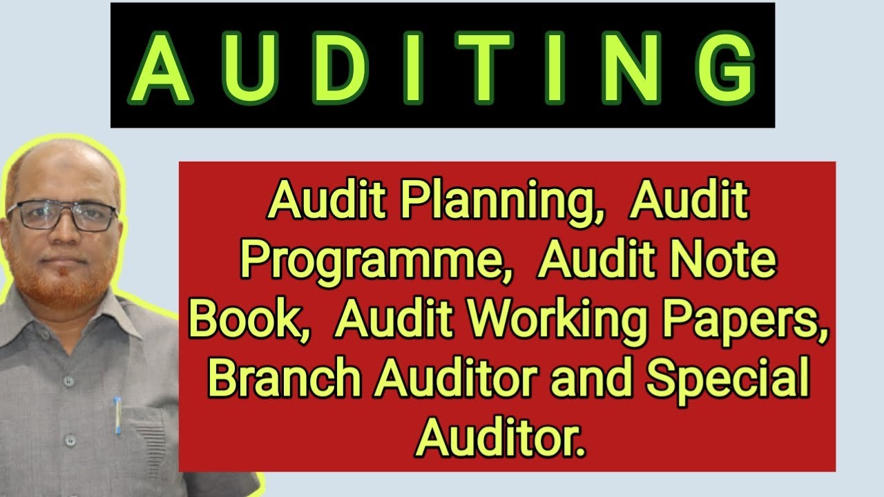 Auditing I Audit Planning I Audit Program I Audit Note Book I Audit Working Papers I Branch Auditors