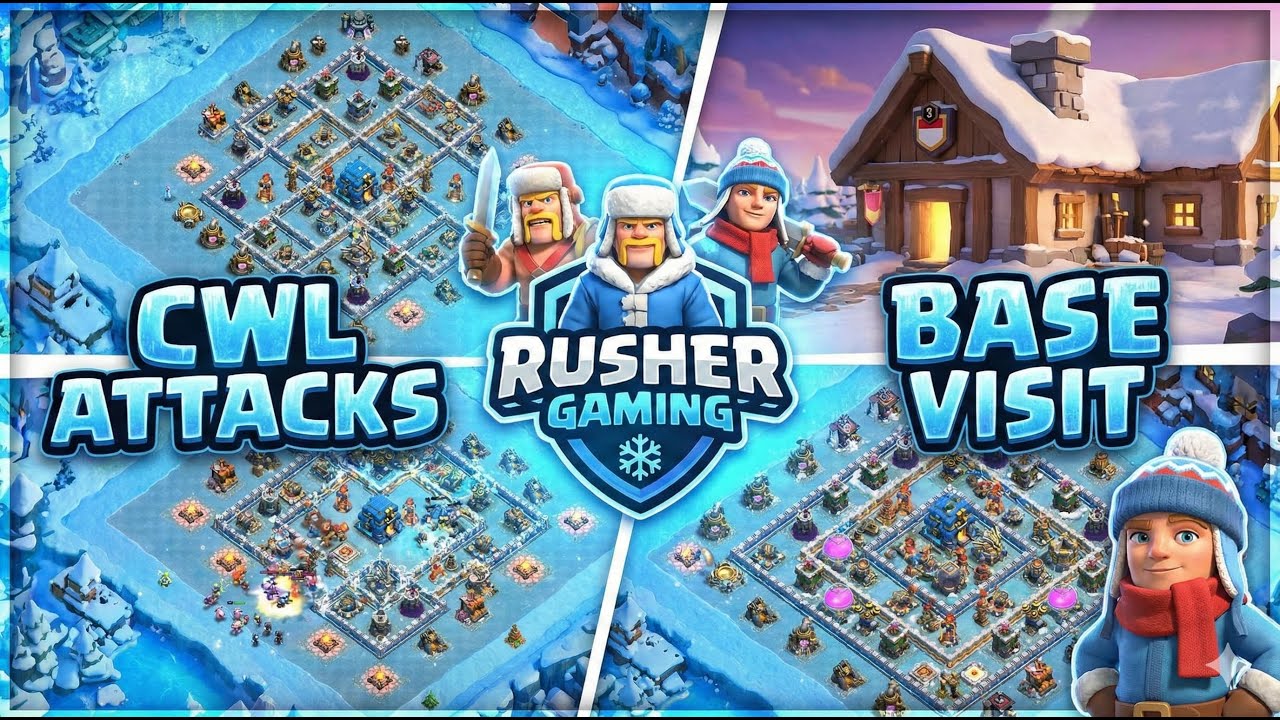 CWL DAY 1–7 LIVE 🔥 | Master 3 • Crystal • Gold League | Clash of Clans CWL 3 Clans War