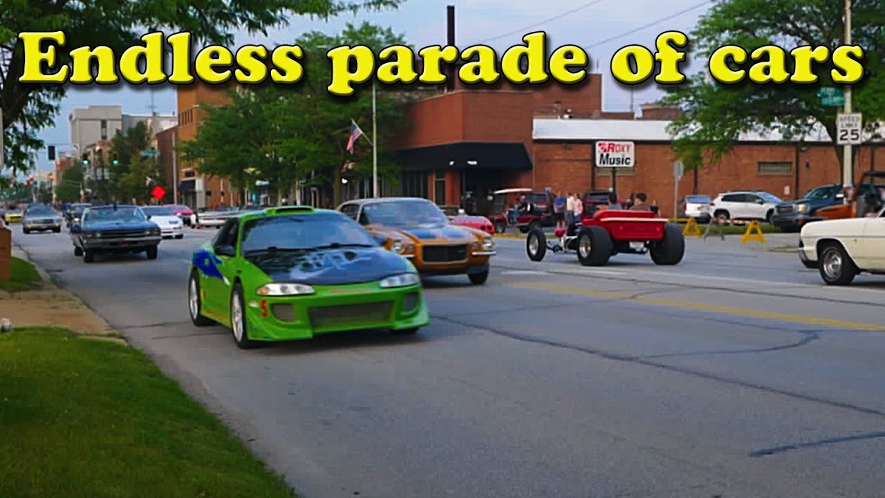 2025 Laporte, Indiana cruise night parade and clips from around town