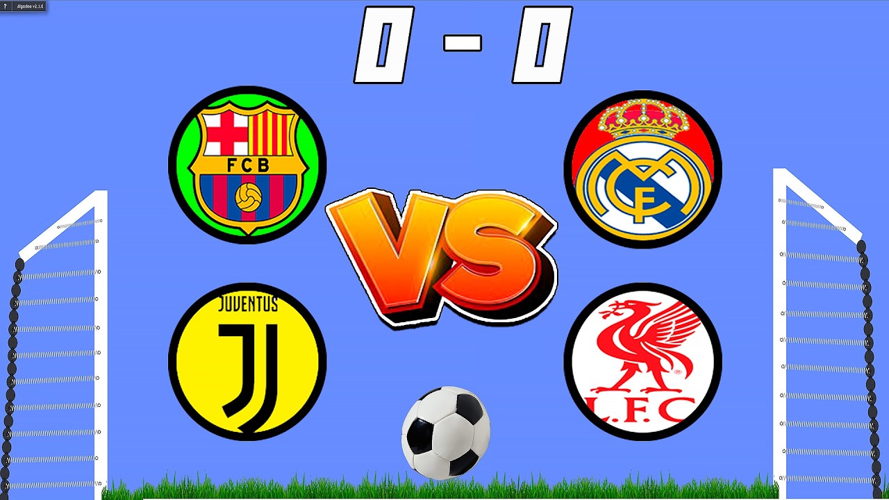 4 Giants on One Pitch: Juventus vs Barcelona vs Real Madrid vs Liverpool!