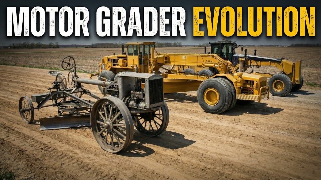 Motor Grader Evolution (1890–2020) | CAT, Komatsu, Champion, Galion