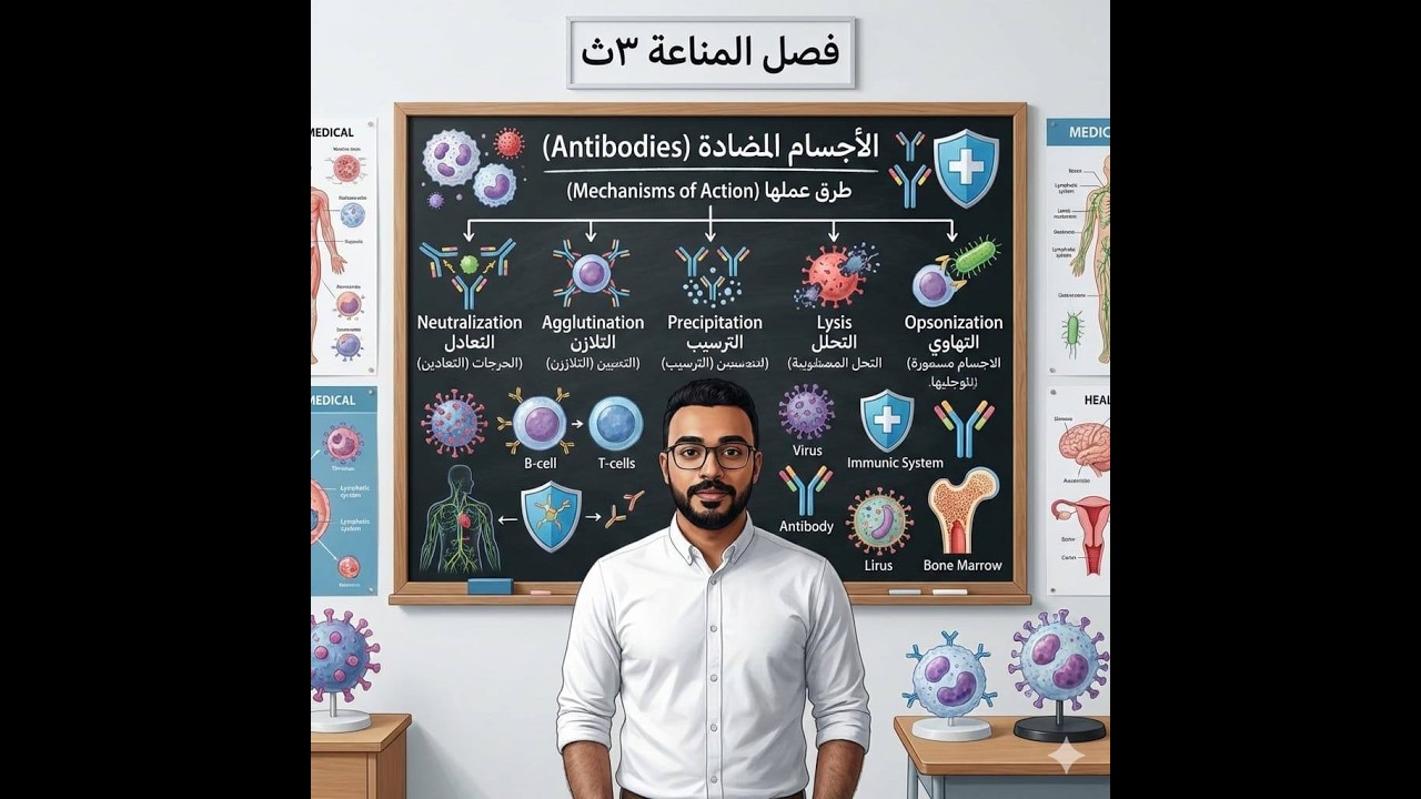 الاجسام المضاده وطرق عملها مناعه الصف الثالث الثانوي