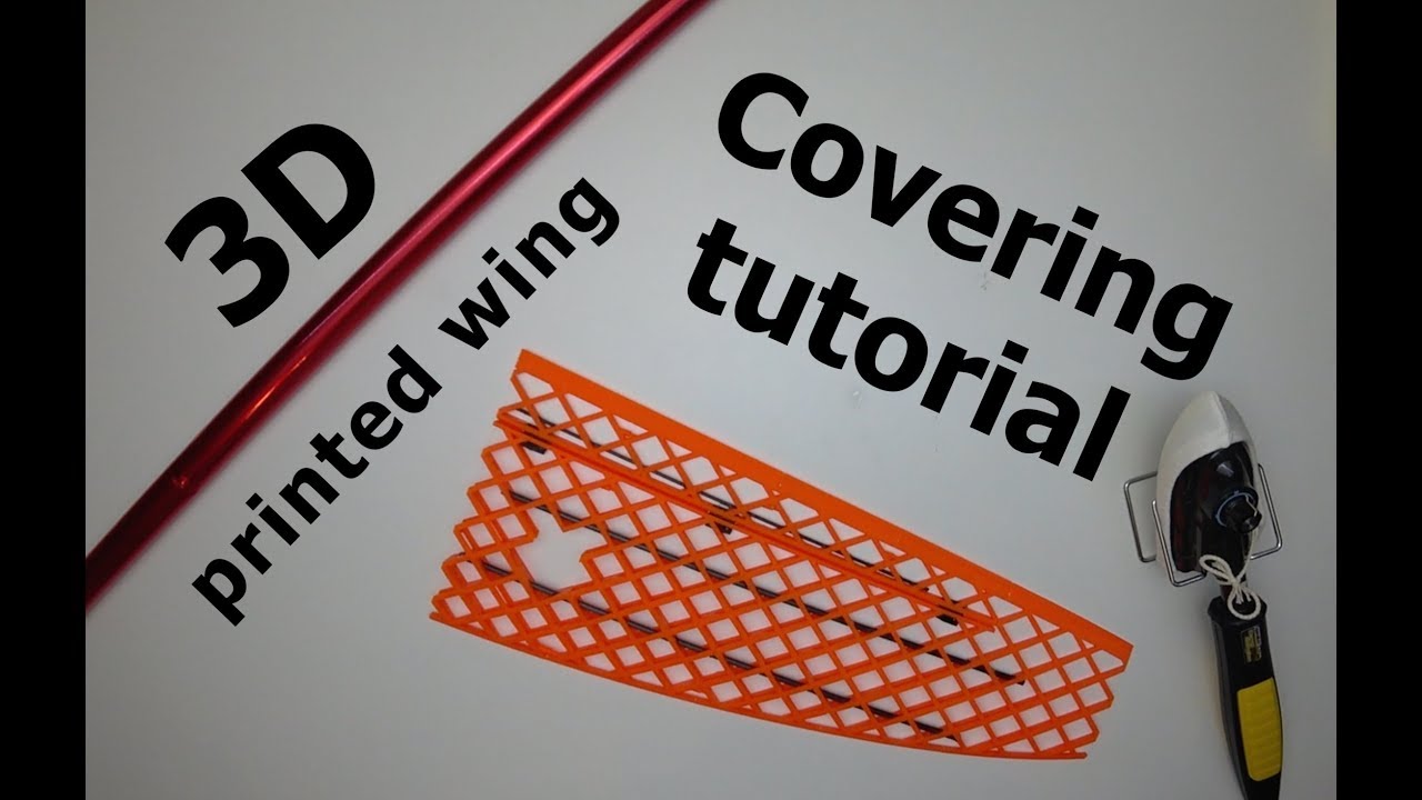 How to cover 3D printed wing by KRAGA using Solarfilm Lite