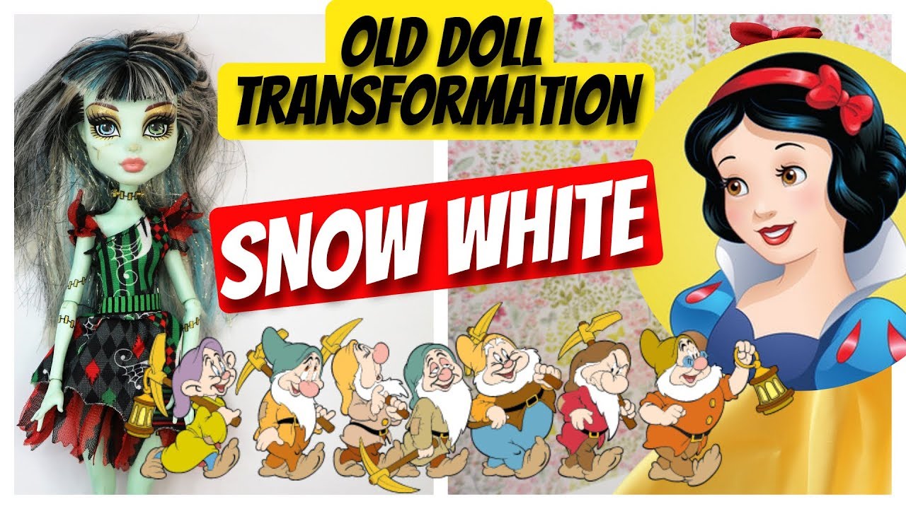 SNOW WHITE   CUSTOM DISNEY PRINCESS DOLL MONSTER HIGH REPAINT by Poppen Atelier