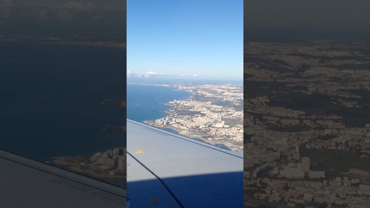 Christmas Day Flight: Descending into Lisbon, Portugal! 🇵🇹✈️🌊 #shorts