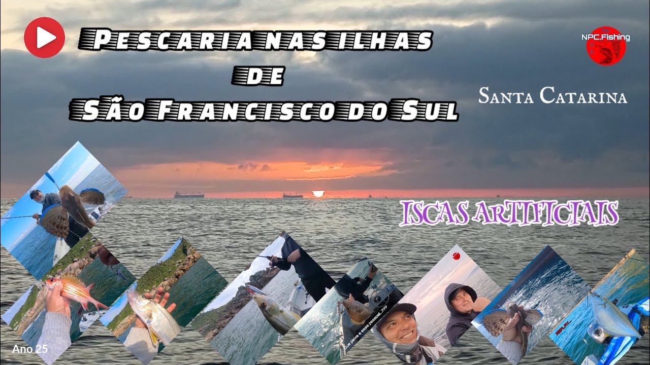 PESCARIA NO MAR, ILHAS DE SÃO FRANCISCO DO SUL, SANTA CATARINA PRAÍ DE ENSEADA @Natureza Pesca Culinária