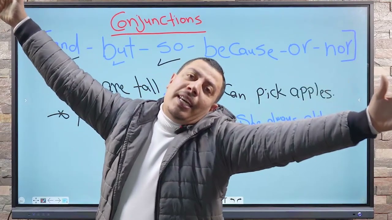 أفضل شرح لقاعدة الروابط (conjunctions) but/and/because/or/norso الصف الرابع الإبتدائي الترم الثاني 