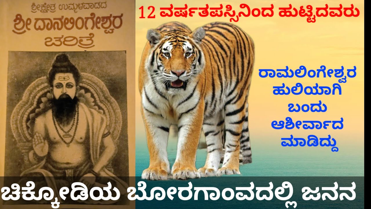 ಉಮ್ಮಳವಾಡದ ದಾನಲಿಂಗೇಶ್ವರ/12 ವರ್ಷ ತಪಸ್ಸಿನಿಂದ ಹುಟ್ಟಿದವರು/ಹುಲಿಯ ರೂಪದಲ್ಲಿ ಶಿವ ರಾಮಲಿಂಗೇಶ್ವರ ಪ್ರತ್ಯಕ್ಷ