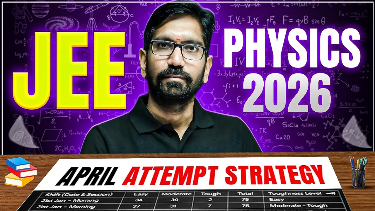 JEE Physics April Attempt Strategy | JEE Main 2026 | Score Improve Plan | PW Telugu JEE
