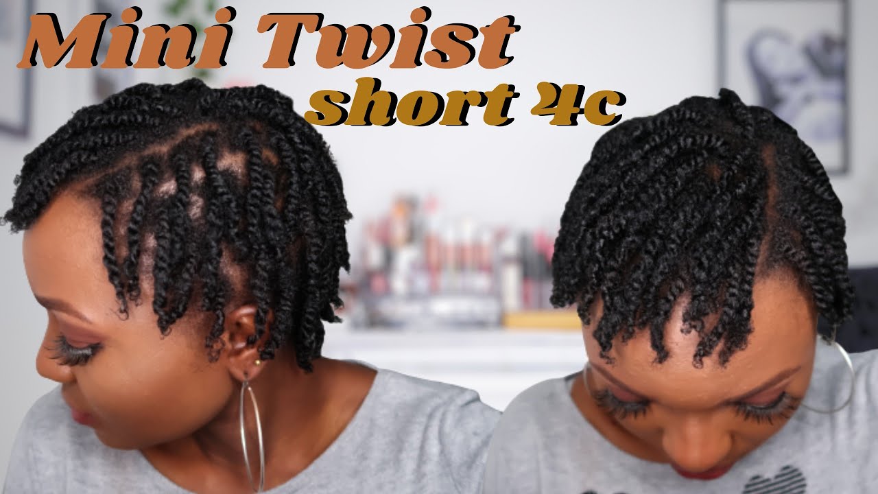 Mini twists natural Hair 4c | how to twist short natural hair