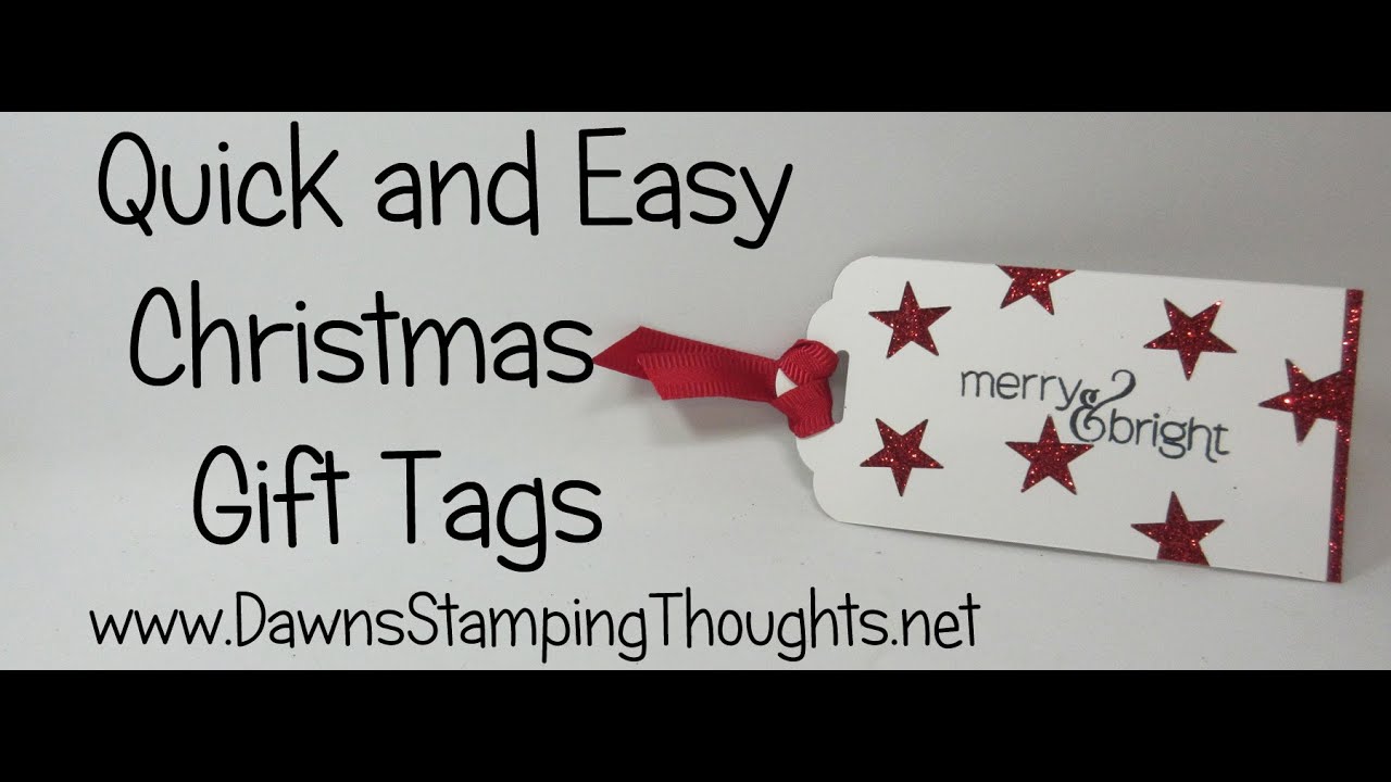 Quick & Easy Christmas Gift Tags with Stampin'Up! Products