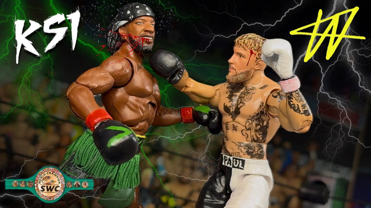 KSI VS Jake Paul | FULL FIGHT | *KNOCKOUT* | Action Figure Match!
