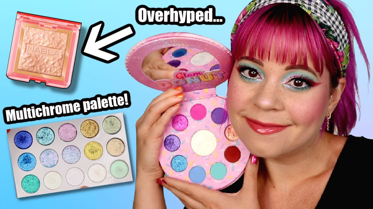 Trying new makeup! Glamlite Donut palette, Enchanted Lustre, Juno & Co, Nabla ++