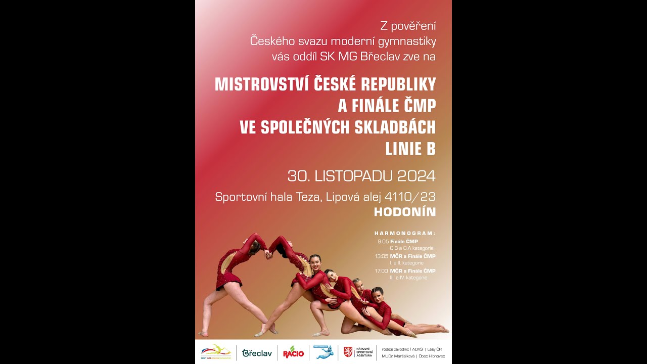 Mistrovství České republiky v moderní gymnastice společných skladeb LINIE B pro rok 2024