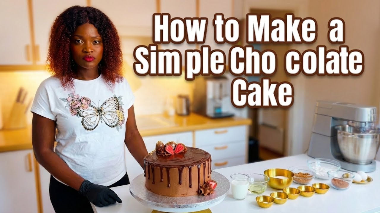 How to Make a Simple Chocolate Cake | Baking with Friend Routine