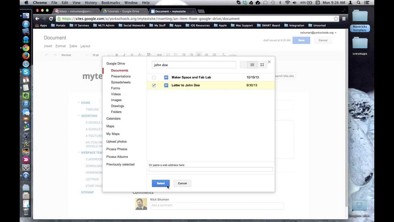 HowTo - Embed a Google Doc