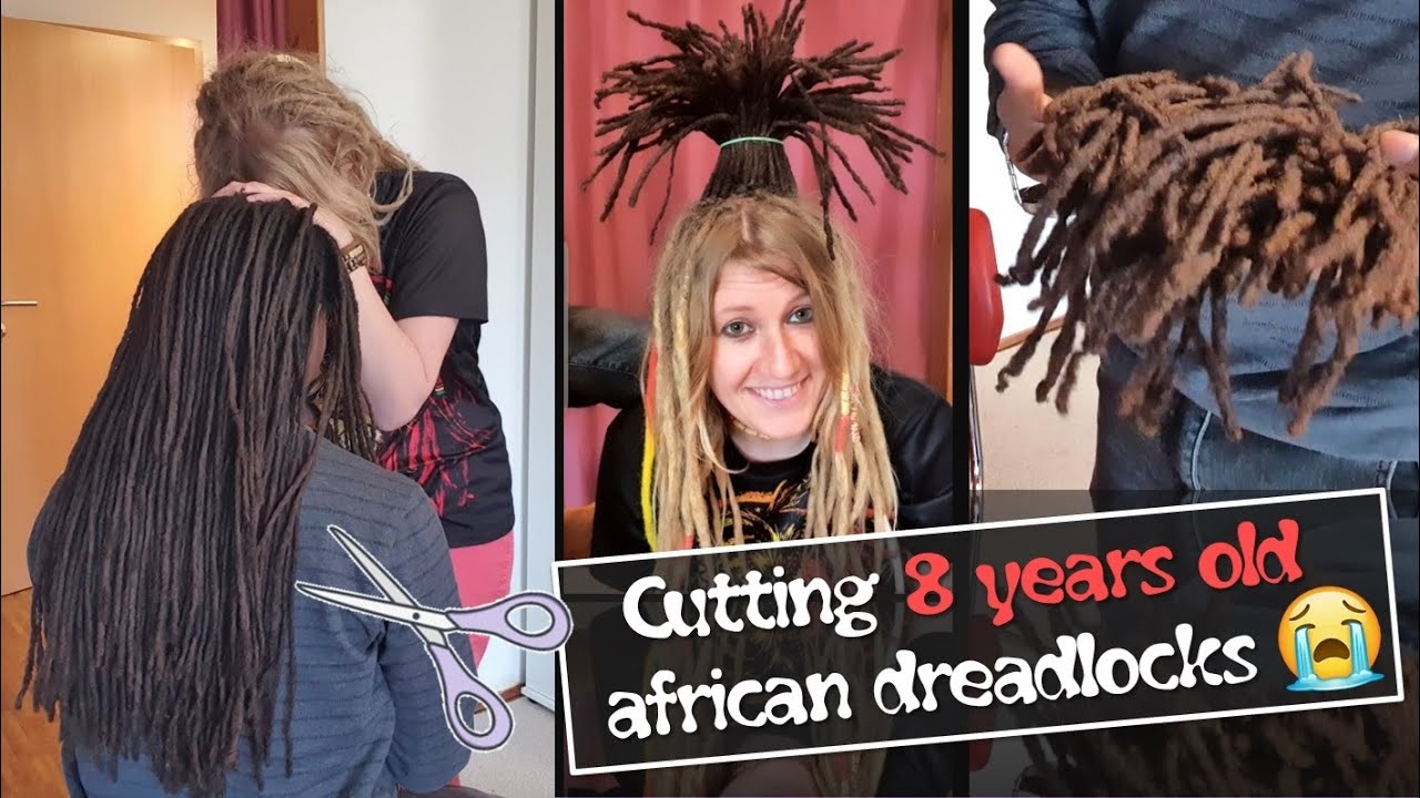 ❤ Cutting 8 years old african dreadlocks 😭💔 #dreadlocks #dreads #rasta
