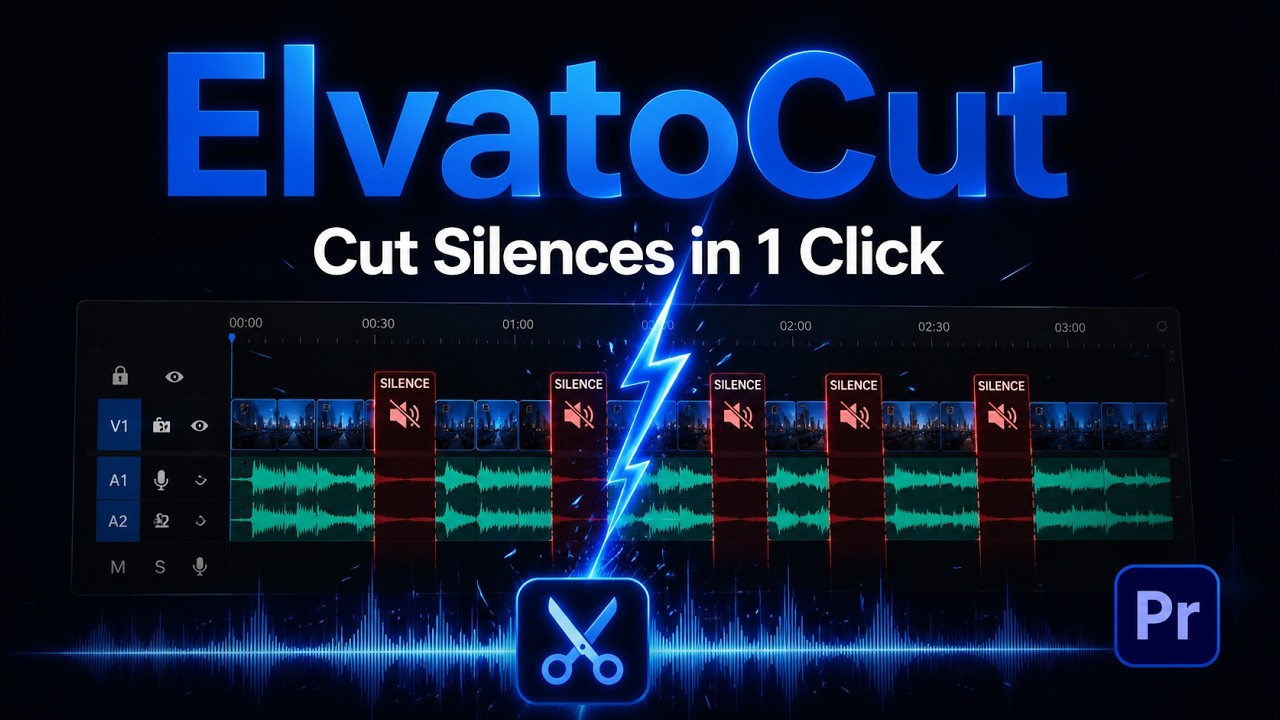 ElvatoCut &ndash; Auto Silence Remover for Premiere Pro | Cut Silences in 1 Click