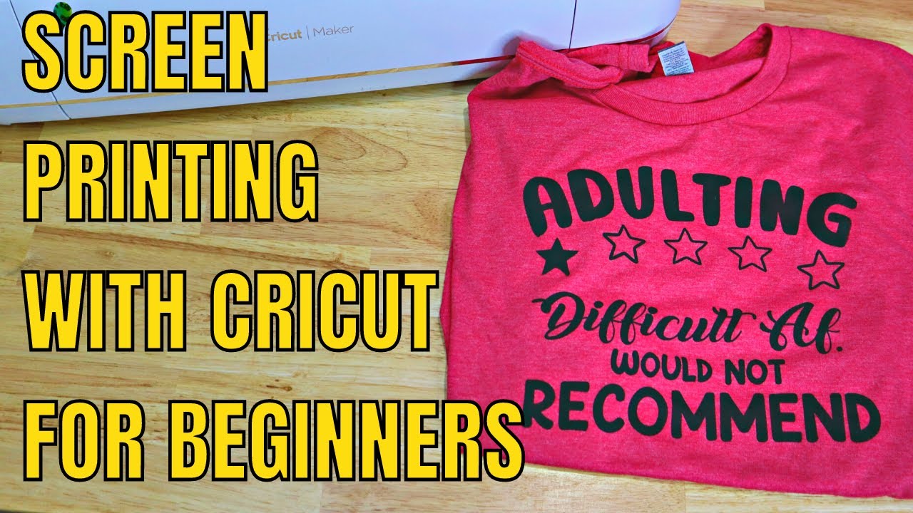 How to screen print with your cricut using vinyl Screen Printing for beginners easy DIY tshirt
