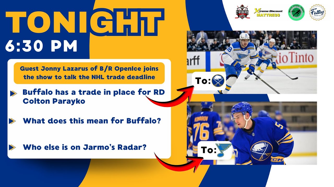 Episode 220- Sabres Potentially Trading for Colton Parayko with Jonny Lazarus