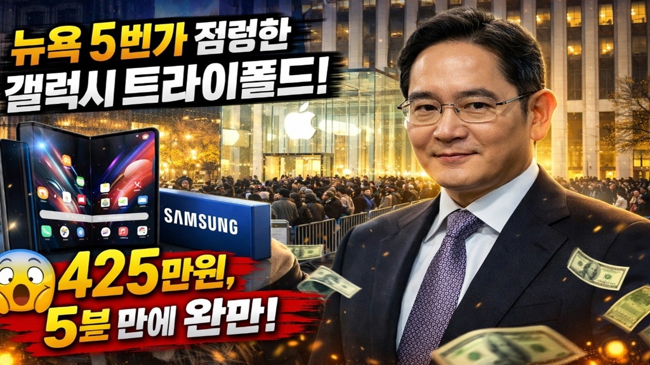 애플의 심장부 뉴욕 5번가 점령한 갤럭시 트라이폴드 425만 원인데 5분 만에 완판된 기적의 정체!