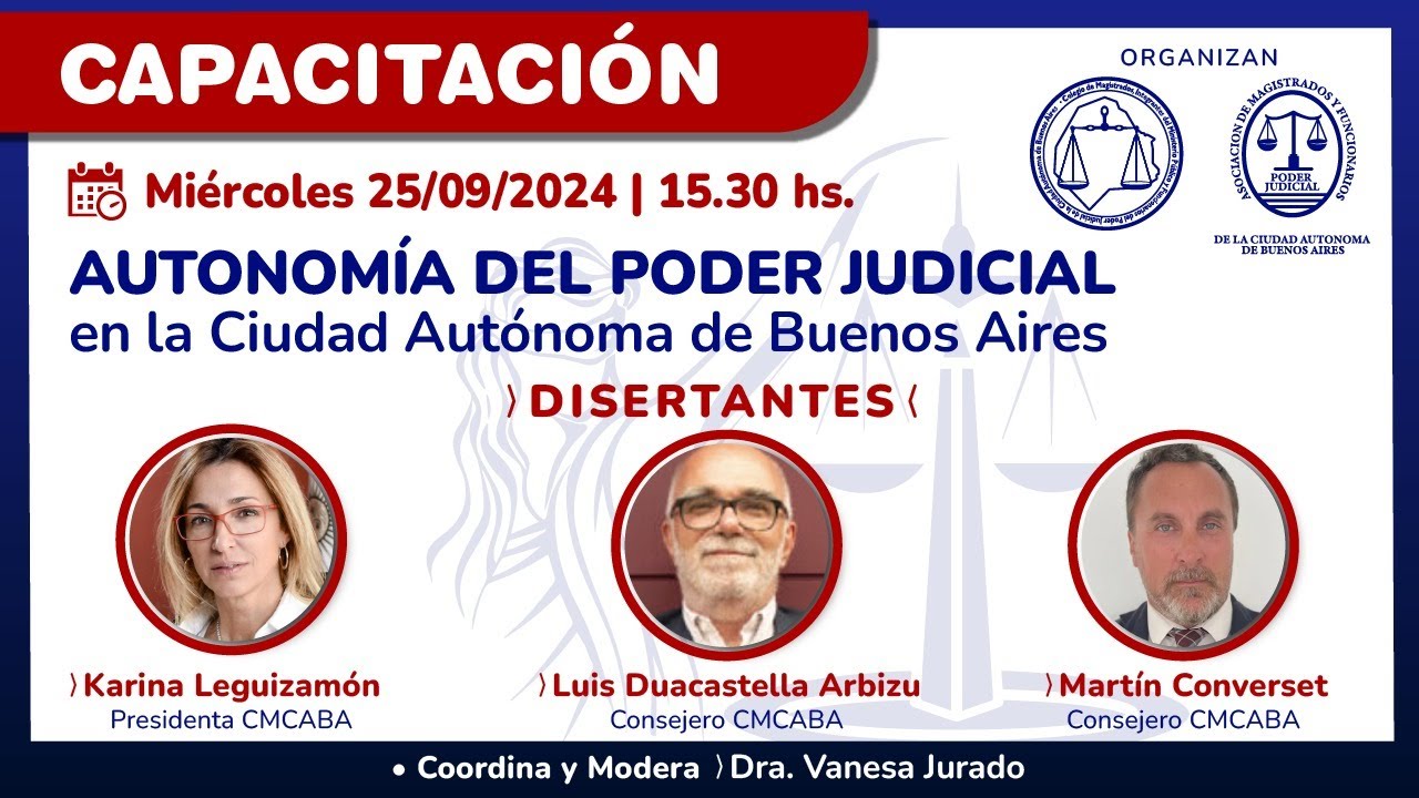 [#CAPACITACI&Oacute;N] AUTONOM&Iacute;A DEL PODER JUDICIAL EN LA CABA