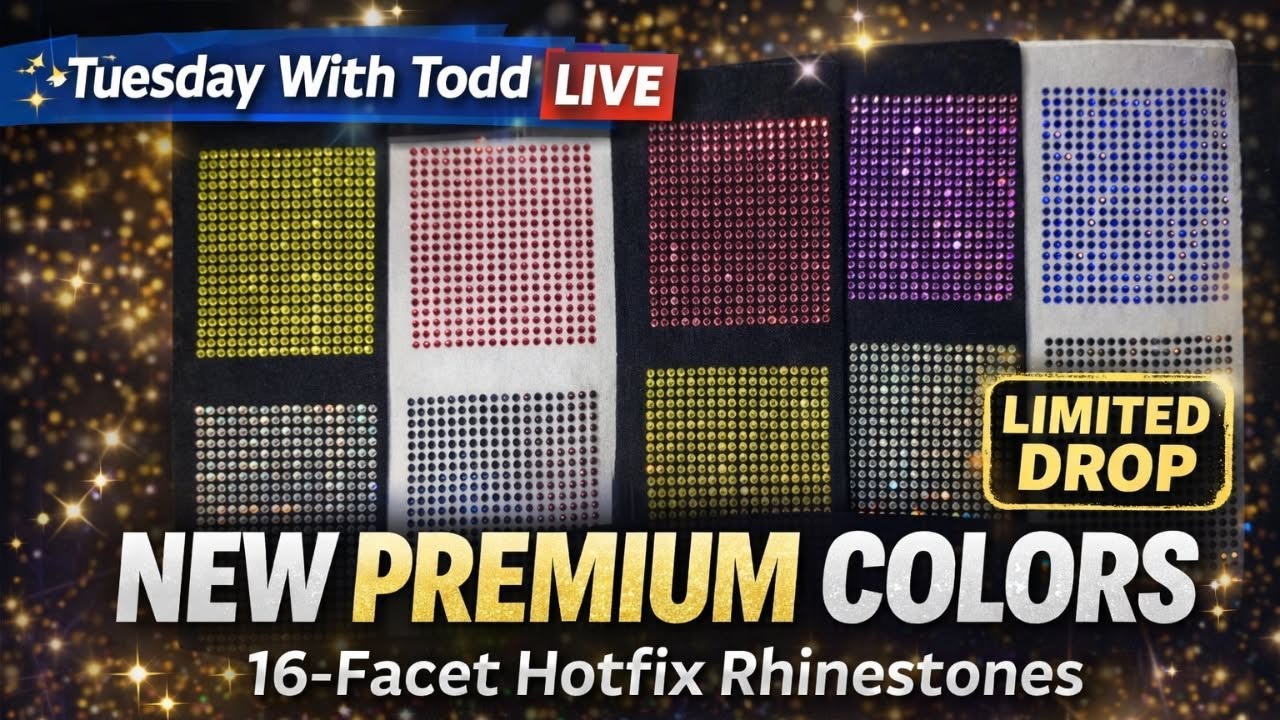 ✨The Rhinestone World: Tuesday With Todd LIVE – New Premium Rhinestone Colors Drop! ✨