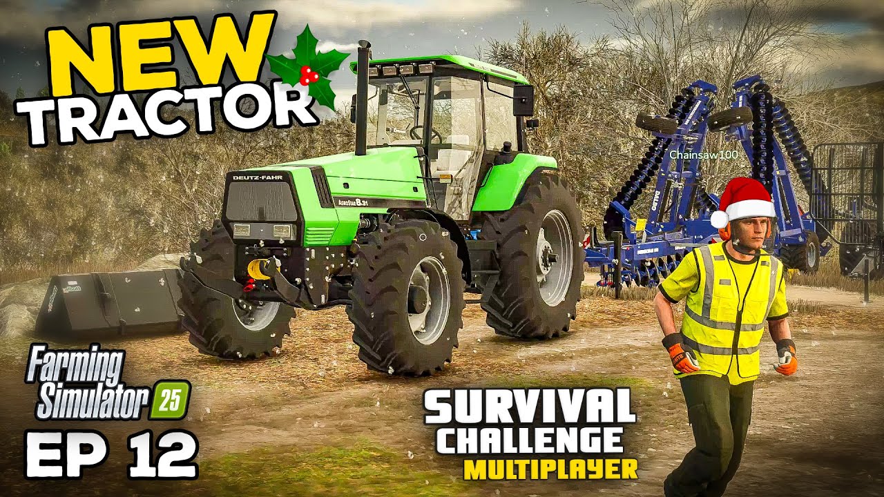 A NEW TRACTOR FOR CHRISTMAS | Farming Simulator 25 - Survival Challenge | Episode 12