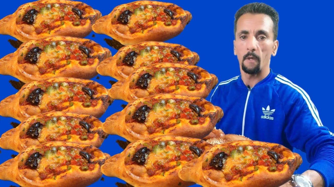 بيتزا تركية بعجينة قطنية سهلة وسريعة وبكمية وفيرة