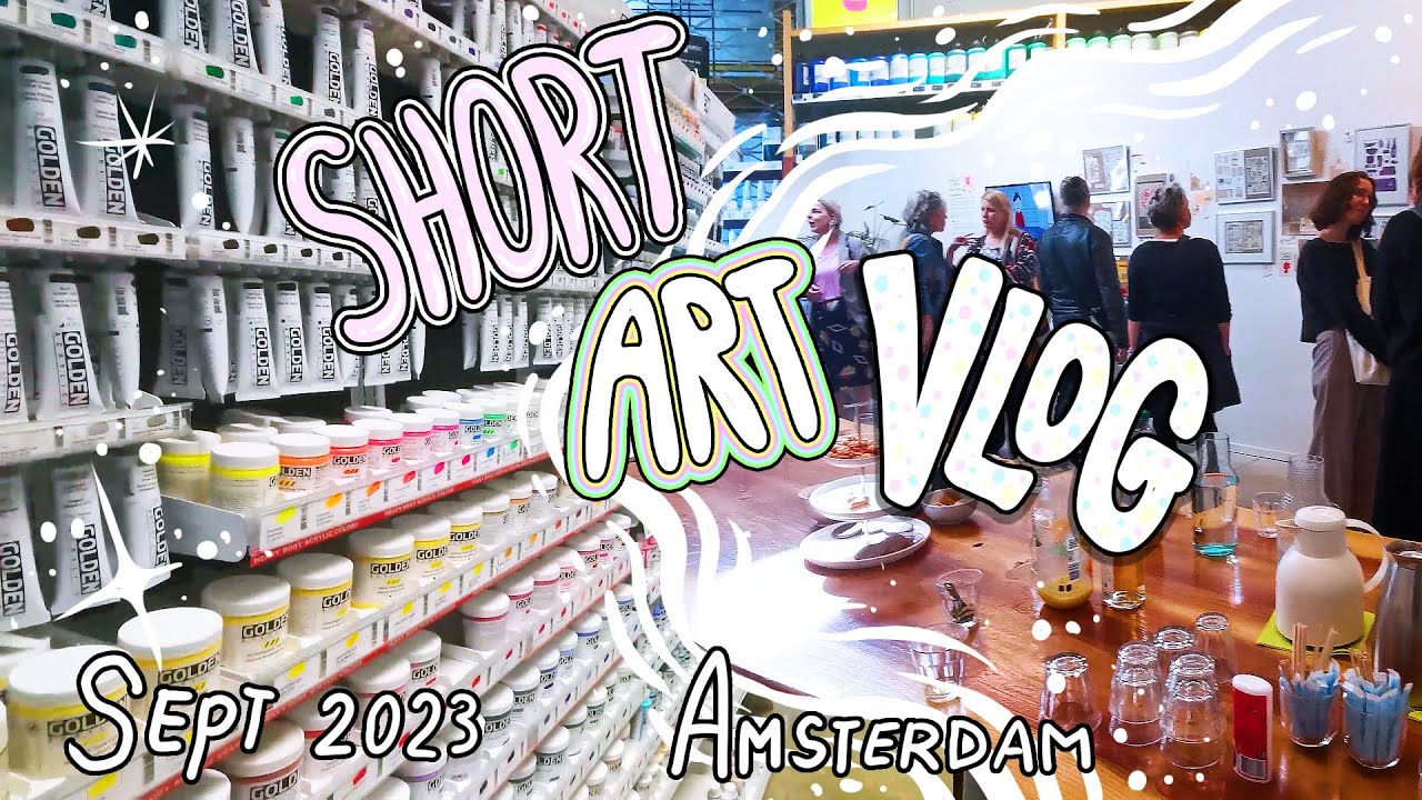 Short Art Vlog: Awesome Amsterdam Art Day! 🎨 Checking Out an Art Opening & Cool Art Supply Store