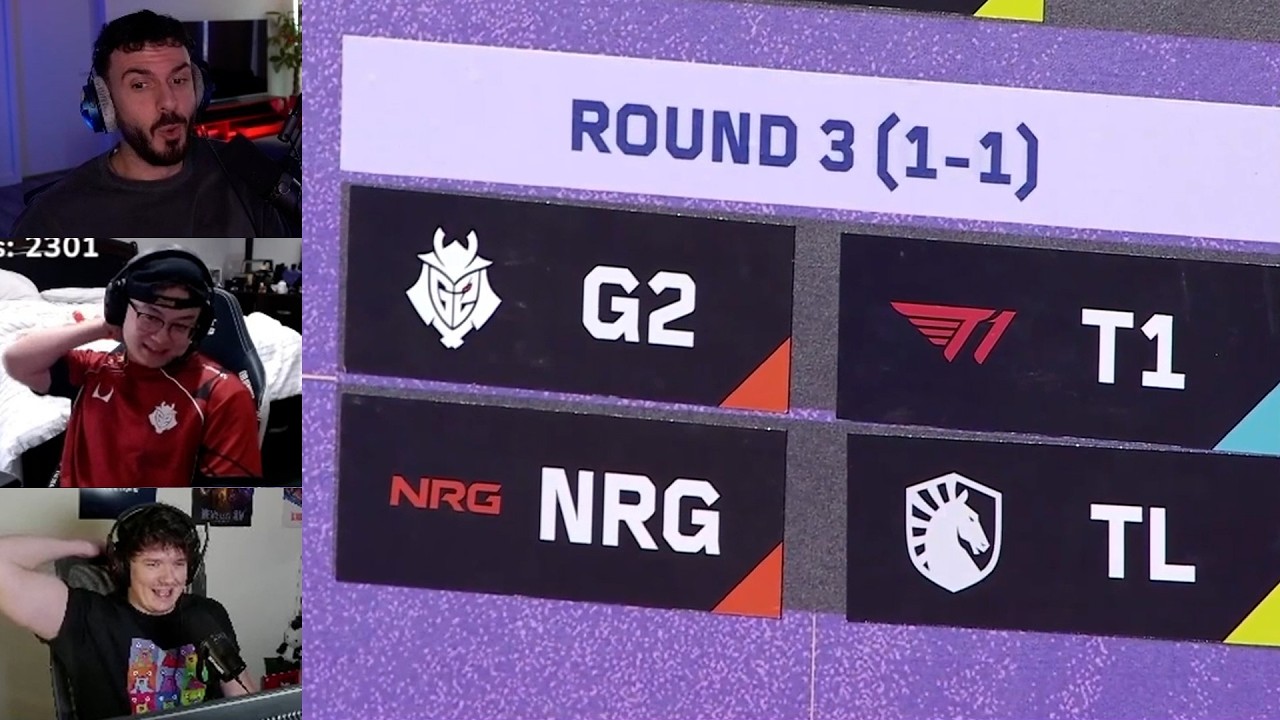Tarik, Shanks & React To Masters Santiago ROUND 3 LIVE DRAW! (G2 vs T1)