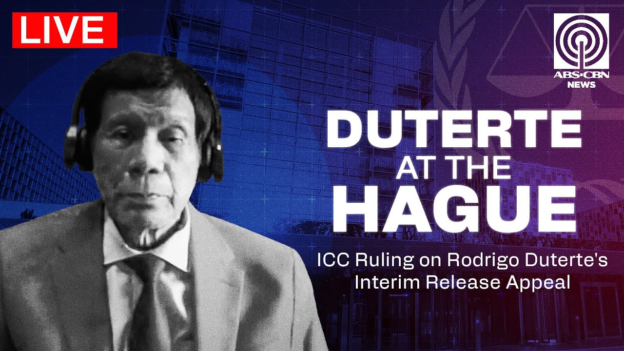 LIVE: ICC issues ruling on former Pres. Rodrigo Duterte's Interim Release Appeal