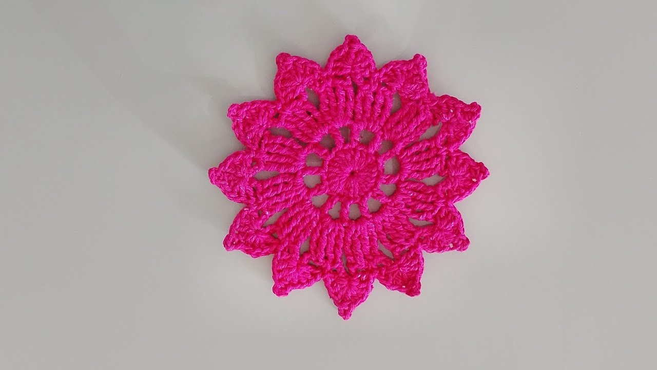 Mega flor de crochê fácil e econômica 