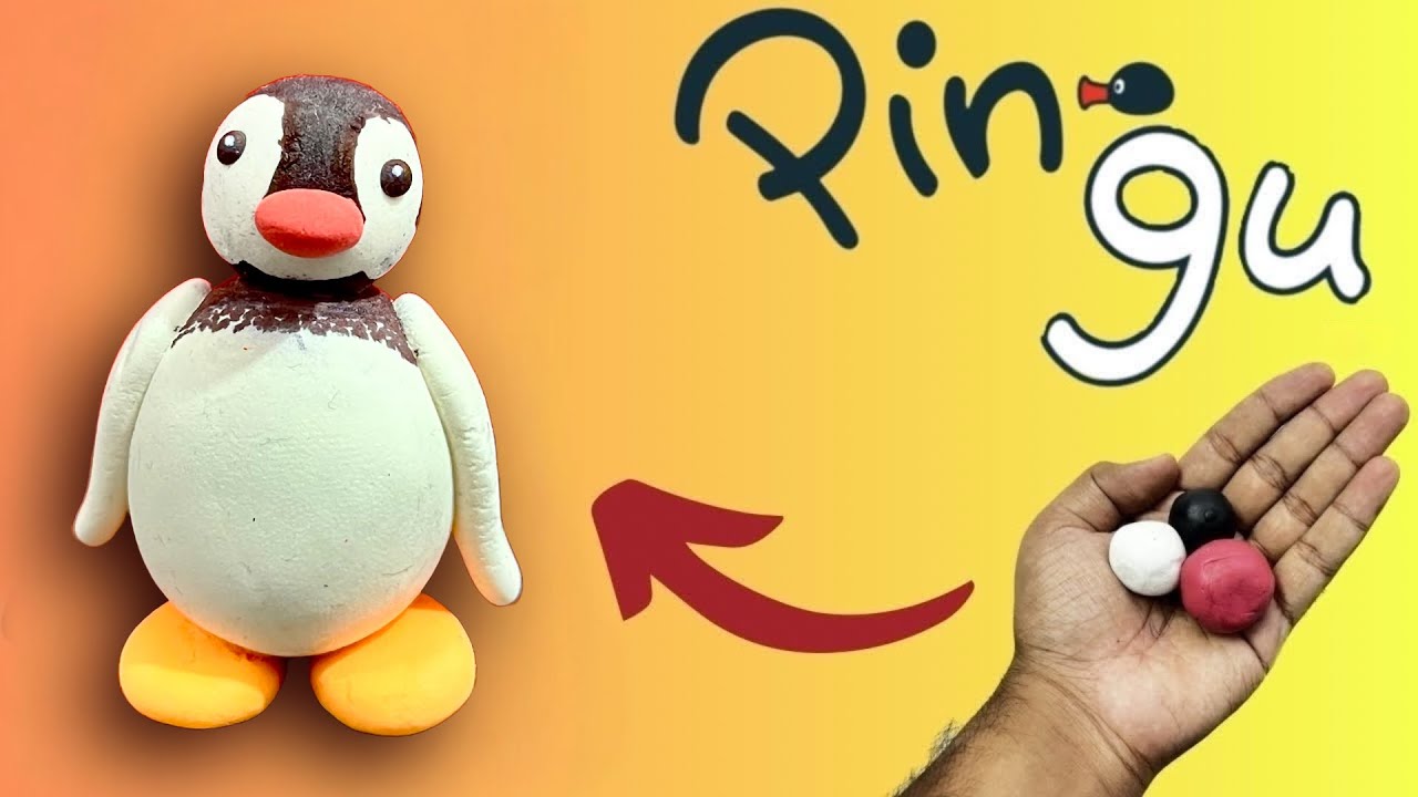 DIY : How to make Pinga with foam clay | Pingu | Clayton Sculpting 