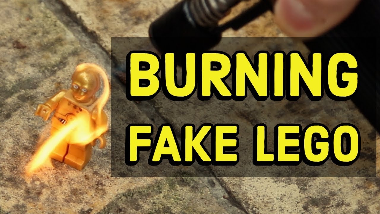 Setting Lepin Fake LEGO Minifigures on FIRE