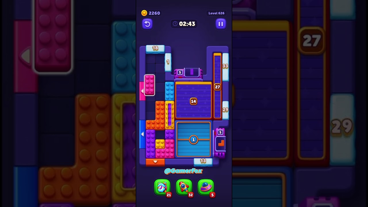 Block Out! Level 626 Solution Walkthrough 