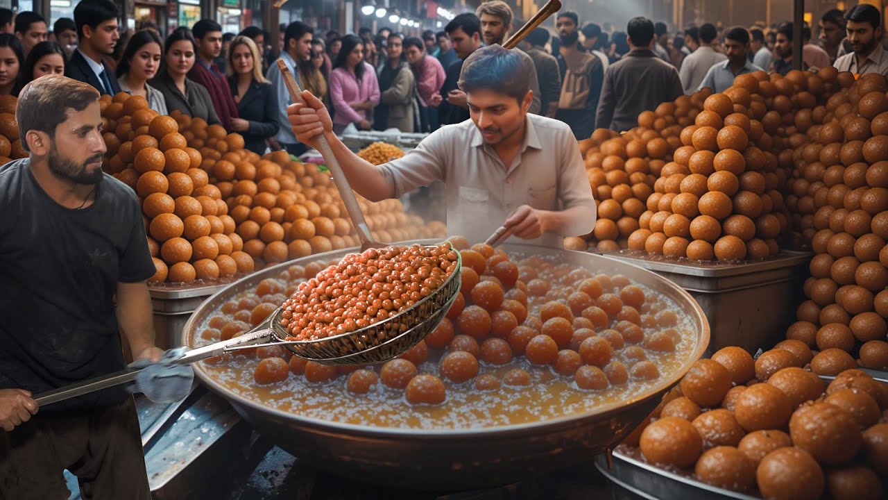 EID SPECIAL Soft GULAB JAMUN Recipe | Juicy Commercial Gulab Jamun Making | Pakistani Street Food