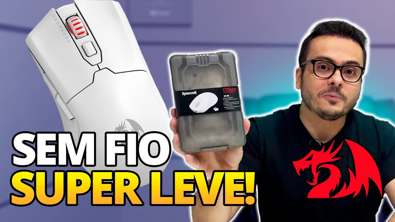 REDRAGON FYZU PRO - MEU NOVO MOUSE WIRELESS + BLUETOOTH SUPER LEVE