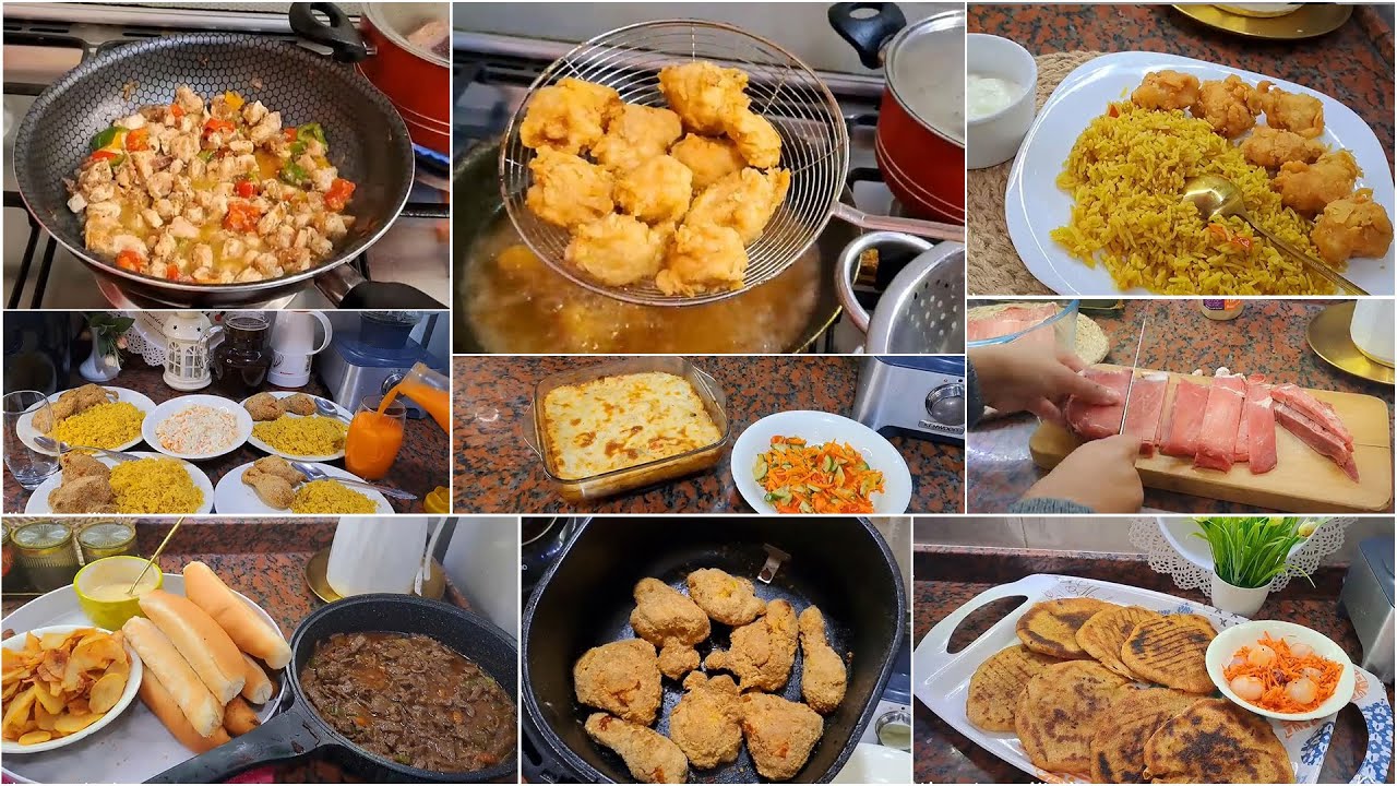 اكلات المطاعم فى البيت بأقل الامكانيات👏💯5 أطباق لأجازة العيد🥳عيش باللحمة🥙شاورما🌯كنتاكى🍗نجرسكو🍝