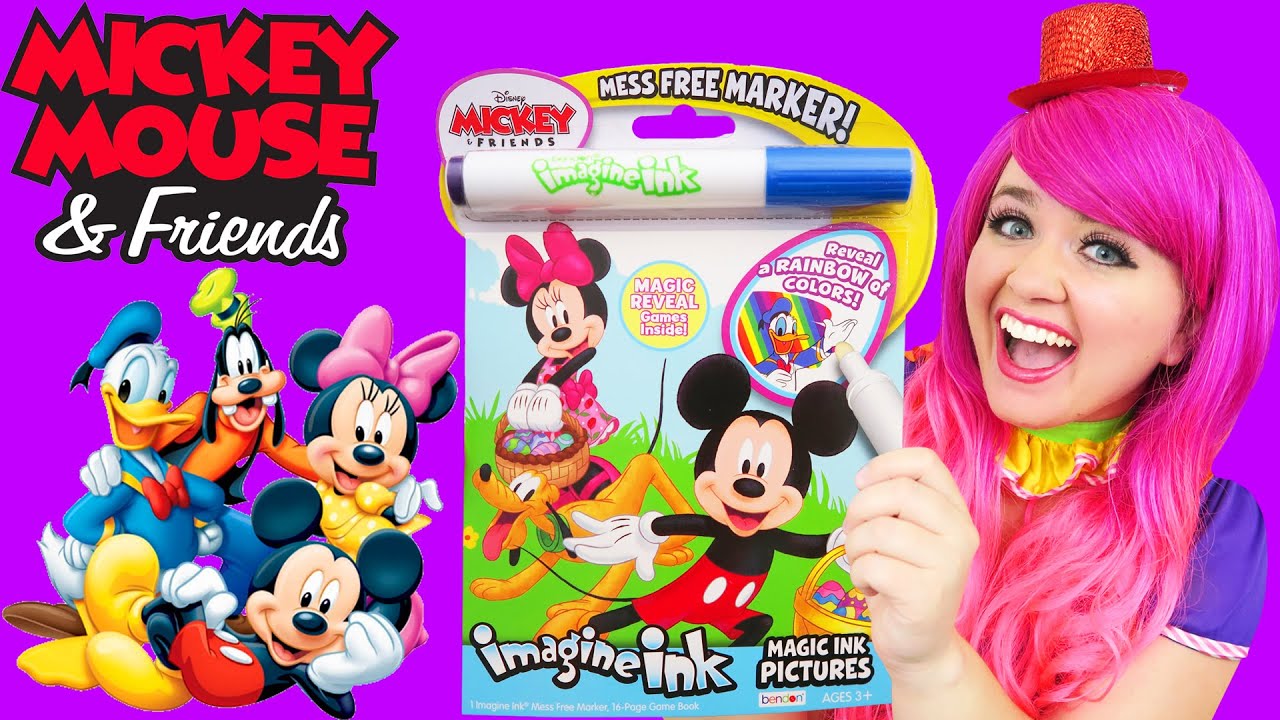 Coloring Mickey & Minnie Magic Reveal Ink Coloring Book | Imagine Ink Marker